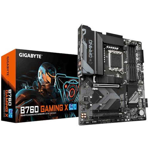 Gigabyte B760 Gaming X Motherboard - Supports Intel Core 14th Gen CPUs, 8+1+1 Phases Digital VRM, up to 7600MHz DDR5 (OC), 3xPCIe 4.0 M.2, 2.5GbE LAN, USB 3.2 Gen 2 von Gigabyte