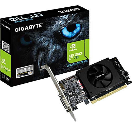Gigabyte GeForce GT 710 2 GB Grafikkarten und unterstützt PCI Express 2.0 X8 Bus-Schnittstelle. Grafikkarten GV-N710D5-2GL Gigabyte GeForce GT 710 2 GB Grafikkarten und unterstützt PCI Express 2.0 X8 Bus-Schnittstelle. Grafikkarten GV-N710D5-2GL von Gigabyte