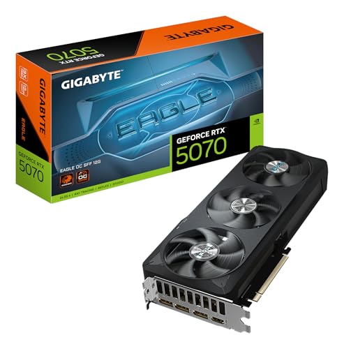 Gigabyte GeForce RTX 5070 Eagle OC SFF 12G Grafikkarte - 12GB GDDR7, 192 Bit, PCI-E 5.0, 2587 MHz Core Clock, 3 x DP 2.1b, 1 x HDMI 2.1b, NVIDIA DLSS 4, GV-N5070EAGLE OC-12GD Gigabyte GeForce RTX 5070 Eagle OC SFF 12G Grafikkarte - 12GB GDDR7, 192 Bit, PCI-E 5.0, 2587 MHz Core Clock, 3 x DP 2.1b, 1 x HDMI 2.1b, NVIDIA DLSS 4, GV-N5070EAGLE OC-12GD von Gigabyte