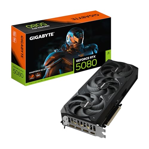 Gigabyte GeForce RTX 5080 WINDFORCE OC SFF 16G Grafikkarte - 16 GB GDDR7, 256 Bit, PCI-E 5.0, 2670MHz Kernfrequenz, 3 x DP 2.1a, 1 x HDMI 2.1b, GV-N5080WF3OC-16GD Gigabyte GeForce RTX 5080 WINDFORCE OC SFF 16G Grafikkarte - 16 GB GDDR7, 256 Bit, PCI-E 5.0, 2670MHz Kernfrequenz, 3 x DP 2.1a, 1 x HDMI 2.1b, GV-N5080WF3OC-16GD von Gigabyte