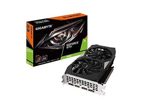 Gigabyte Gv-N1660OC-6GD GeForce GTX 1660 OC 6G Grafikkarte, 2X Windforce Lüfter, 6GB 192-Bit GDDR5, Grafikkarte, schwarz Gigabyte Gv-N1660OC-6GD GeForce GTX 1660 OC 6G Grafikkarte, 2X Windforce Lüfter, 6GB 192-Bit GDDR5, Grafikkarte, schwarz von Gigabyte
