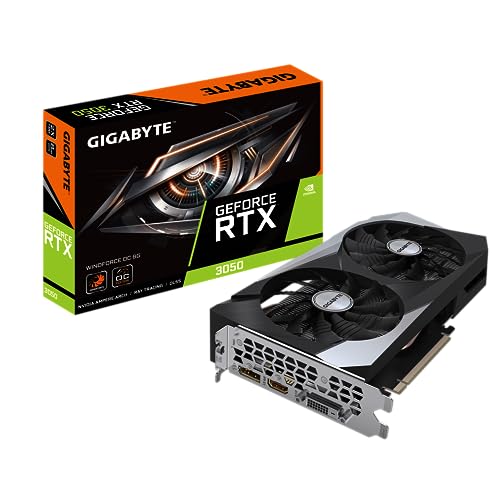 Gigabyte NVIDIA GeForce RTX 3050 WINDFORCE OC Graphics Card - 8GB GDDR6, 128-bit, PCI-E 4.0, 1792MHz Core Clock, 1x DP 1.4, 1x HDMI 2.1, NVIDIA Ampere - GV-N3050WF2OC-8GD Gigabyte NVIDIA GeForce RTX 3050 WINDFORCE OC Graphics Card - 8GB GDDR6, 128-bit, PCI-E 4.0, 1792MHz Core Clock, 1x DP 1.4, 1x HDMI 2.1, NVIDIA Ampere - GV-N3050WF2OC-8GD von Gigabyte