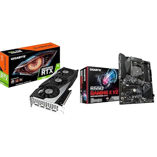 Gigabyte NVIDIA GeForce RTX 3060 Gaming OC V2 Graphics Card & B550 Gaming X V2 ATX Motherboard for AMD AM4 CPUs von Gigabyte