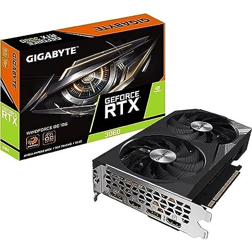 Gigabyte NVIDIA GeForce RTX 3060 WINDFORCE OC V2 Graphics Card - 12GB GDDR6, 192-bit, PCI-E 4.0, 1792MHz Core Clock, 2x DP 1.4, 2 x HDMI 2.1, NVIDIA Ampere - GV-N3060WF2OC-12GD Gigabyte NVIDIA GeForce RTX 3060 WINDFORCE OC V2 Graphics Card - 12GB GDDR6, 192-bit, PCI-E 4.0, 1792MHz Core Clock, 2x DP 1.4, 2 x HDMI 2.1, NVIDIA Ampere - GV-N3060WF2OC-12GD von Gigabyte