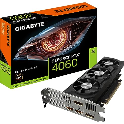 Gigabyte NVIDIA GeForce RTX 4060 OC Low Profile Graphics Card - 8GB GDDR6, 128-bit, PCI-E 4.0, 2475MHz Core Clock, 2x DP 1.4, 2x HDMI 2.1a, NVIDIA DLSS 3 - GV-N4060OC-8GL Gigabyte NVIDIA GeForce RTX 4060 OC Low Profile Graphics Card - 8GB GDDR6, 128-bit, PCI-E 4.0, 2475MHz Core Clock, 2x DP 1.4, 2x HDMI 2.1a, NVIDIA DLSS 3 - GV-N4060OC-8GL von Gigabyte