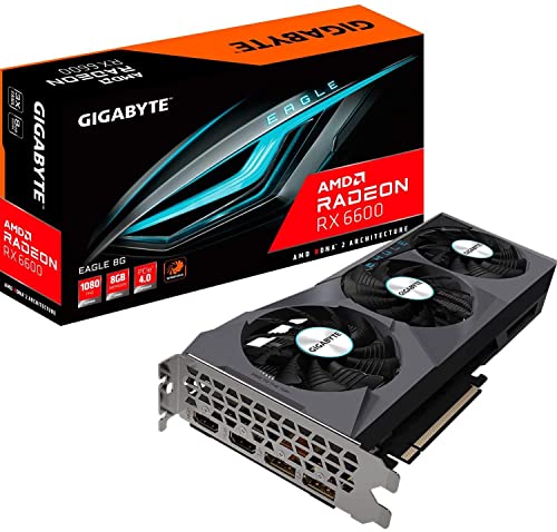 Gigabyte Radeon RX 6600 Eagle 8GB Grafikkarte, GV-R66EAGLE-8GD von Gigabyte