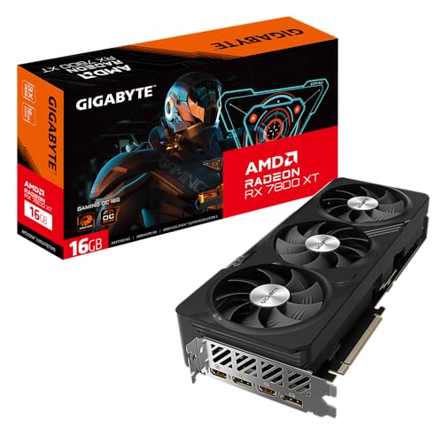 Gigabyte Radeon RX 7800 XT Gaming OC 16 GB Grafikkarte - 16 GB GDDR6 256-Bit, Windforce-Kühlsystem, Metallrückplatte, DP 2.1, HDMI 2.1, AMD RDNA 3 Architektur, GV-R78XTGAMING OC-16GD Gigabyte Radeon RX 7800 XT Gaming OC 16 GB Grafikkarte - 16 GB GDDR6 256-Bit, Windforce-Kühlsystem, Metallrückplatte, DP 2.1, HDMI 2.1, AMD RDNA 3 Architektur, GV-R78XTGAMING OC-16GD von Gigabyte