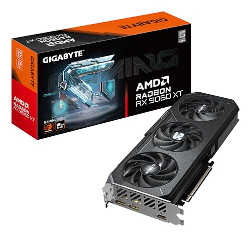 Gigabyte Radeon RX 9060 XT Gaming 16G Grafikkarte - 16GB GDDR6, 128bit, PCI-E 5.0, 3230 MHz Kerntakt, 2 x DisplayPort, 1 x HDMI, GV-R9060XTGAMING-16GD von Gigabyte