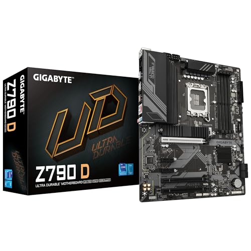 GIGABYTE Z790 D Motherboard - Unterstützt Intel Core 14. Generation CPUs, 12+1+1 Phasen Digital VRM, bis zu 7600MHz DDR5 (OC), 3xPCIe 4.0 M.2, 2.5GbE LAN, USB 3.2 Gen 2 von Gigabyte