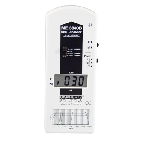 Gigahertz Solutions ME3840B | Elektrosmog Messgerät für Niederfrequenz (5Hz-100kHz) | Präzise & zuverlässige Messung von Elektrischer & Magnetischer Feldstärke von Gigahertz Solutions