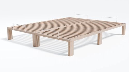 Gigapur Überlänge 220 cm, Kiefer massiv Holzbett G56, naturbelassen, inkl. Lattenrost und Matratzenbügeln, Liegefläche 160x220 cm, Best. aus 2X 80 x 200 cm und 2 x Verlängerung auf 220cm von Gigapur