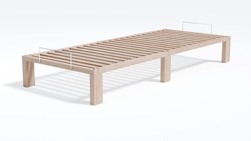 Gigapur Überlänge 220 cm, Kiefer massiv Holzbett G56, naturbelassen, inkl. Lattenrost und Matratzenbügeln, Liegefläche 70x220 cm, Best. aus 1x 70 x 200 cm und 1 x Verlängerung auf 220cm von Gigapur