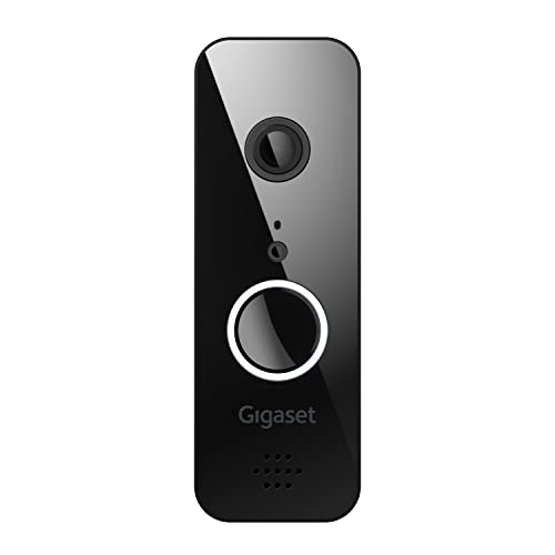 Gigaset Doorbell - Smart-Home Türklingel zur Überwachung der Eingangstür mit Echtzeit-Videoübertragung in Full HD, Push-Nachricht bei Bewegungen und Klingeln - App-Steuerung, 1080p, schwarz von Gigaset