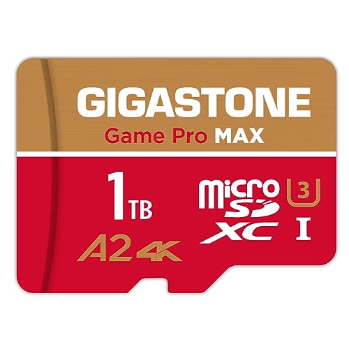 [5 Jahre kostenlose Datenwiederherstellung] GIGASTONE 1TB Micro SD Karte, Game Pro MAX, bis zu 150/140 MB/s, MicroSDXC Speicherkarte für Nintendo-Switch 1, SteamDeck,4K UHD Video,UHS-I A2 V30 U3 C10 von Gigastone