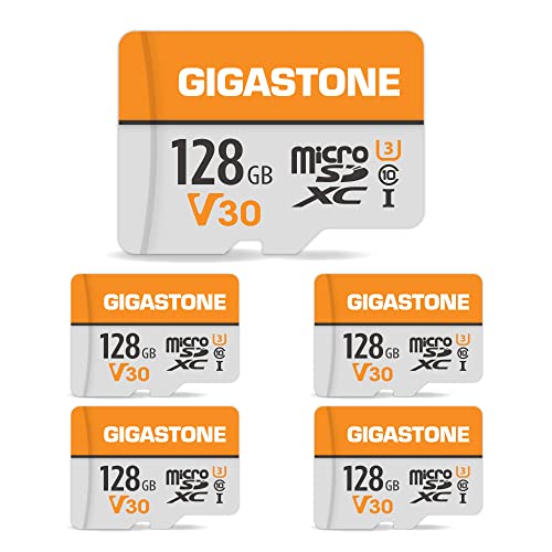 GIGASTONE 128GB 5er-Pack MicroSDXC Speicherkarte mit SD Adapter, für Gopro Action-Kamera Drohne DJI Tablet und Switch 1, bis zu 95MB/s, UHS-I U3 V30 Klasse 10, 4K UHD Video Micro SD Karte GIGASTONE 128GB 5er-Pack MicroSDXC Speicherkarte mit SD Adapter, für Gopro Action-Kamera Drohne DJI Tablet und Switch 1, bis zu 95MB/s, UHS-I U3 V30 Klasse 10, 4K UHD Video Micro SD Karte von Gigastone