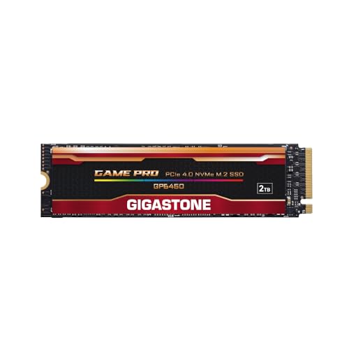 Gigastone M.2 SSD 2TB PCIe 4.0x4 NVMe M.2 2280 Game Turbo Gen4 PCIe Internal Solid State Drives 5,000MB/s Storage for PC Laptop PS5 Gaming 3D NAND SLC Cache High Speed Performance Gigastone M.2 SSD 2TB PCIe 4.0x4 NVMe M.2 2280 Game Turbo Gen4 PCIe Internal Solid State Drives 5,000MB/s Storage for PC Laptop PS5 Gaming 3D NAND SLC Cache High Speed Performance von Gigastone