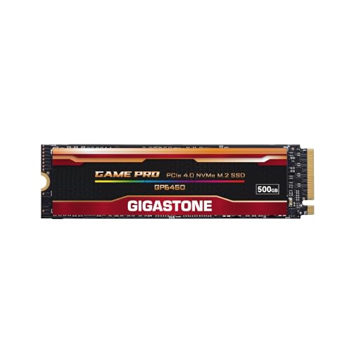 Gigastone GP6450 SSD 500GB PCIe 4.0x4 NVMe M.2 2280 Game Pro Gen4 PCIe Internal Solid State Drives 5,000MB/s Storage for PC Laptop PS5 Gaming 3D NAND SLC Cache High Speed Performance Gigastone GP6450 SSD 500GB PCIe 4.0x4 NVMe M.2 2280 Game Pro Gen4 PCIe Internal Solid State Drives 5,000MB/s Storage for PC Laptop PS5 Gaming 3D NAND SLC Cache High Speed Performance von Gigastone