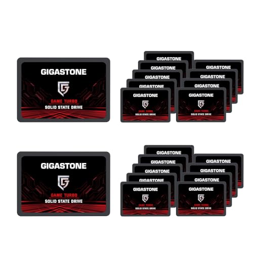 Gigastone SATA SSD 256GB (20er Pack) 2,5 Zoll 3D NAND Bis zu 520MB/s interne SSD SATA III SSD Festplatte Kompatibel mit Laptop und PC Desktop Festkörper-Laufwerk 2,5" SLC Cache Performance von Gigastone