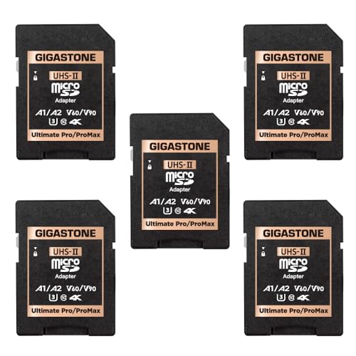 Gigastone UHS-II MicroSD auf UHS-II SD Speicherkartenadapter, Kamera Ultimate UHS-II Adapter, 5er-Pack Gigastone UHS-II MicroSD auf UHS-II SD Speicherkartenadapter, Kamera Ultimate UHS-II Adapter, 5er-Pack von Gigastone