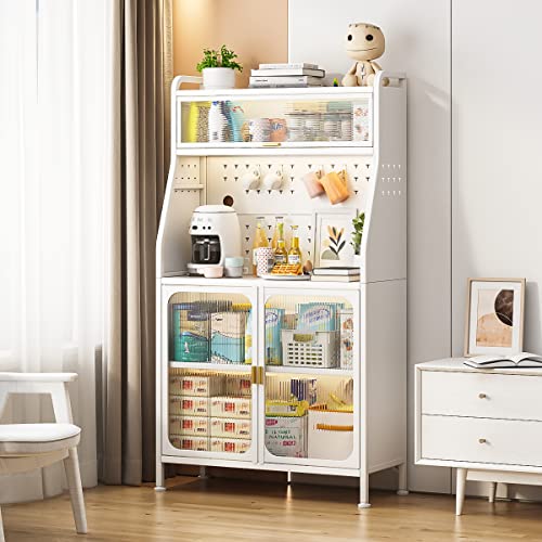 Gigecor Küchenschrank, Metallschrank mit Rollen und Verstellbare Füße, Hochschrank Küche mit Verstellbaren Ablagen, Küchenschrank mit Arbeitsplatte für Küche, Wohnzimmer, Esszimmer 160 * 66 * 36 Gigecor Küchenschrank, Metallschrank mit Rollen und Verstellbare Füße, Hochschrank Küche mit Verstellbaren Ablagen, Küchenschrank mit Arbeitsplatte für Küche, Wohnzimmer, Esszimmer 160 * 66 * 36 von Gigecor