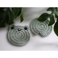 Gehäkelte Untersetzer Frosch Set von GigglesandGhosts