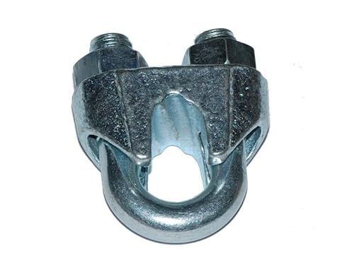 GigiToys® Drahtseilklemme Seilklemme DIN 741 10mm | 8x40x45 mm | Metallklammer für die Seilmontage | Schaukelhaken | Stahlseil-Verbinder zur Installation auf privater Spielplatz | zu Hause und Garten von GigiToys