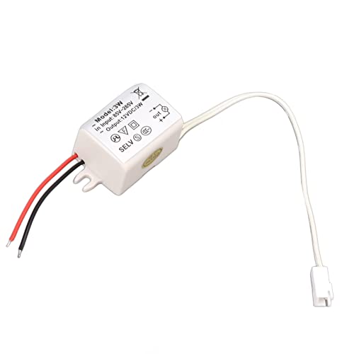 Gigicial 12 V DC LED-Treiber, 3 W Niederspannungs-Landschaftstransformator, 265 V AC auf 12 V DC Für LED-Strahler, Weg, Hof, Garten, Flaggenlicht von Gigicial