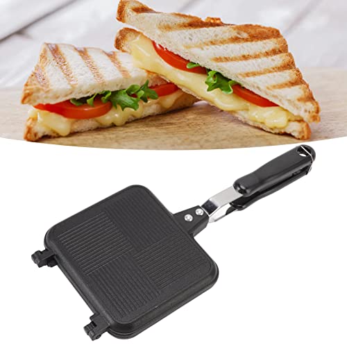 Gigicial Butty Maker, Antihaftbeschichtete Grill-Panini-Maker-Pfanne Mit Griff, Geröstete Butty-Maker-Aluminium-Flip-Pfanne Für Den Herd Für Die Küche zu Hause von Gigicial