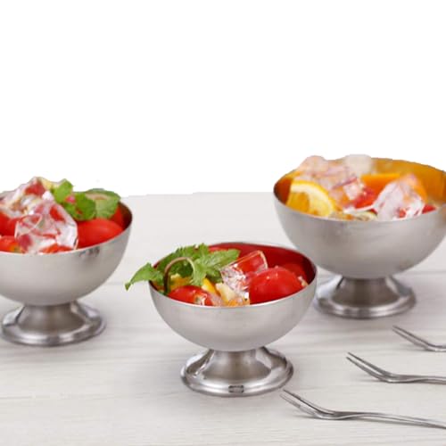 Gigicial Eisschalen-Set, Eisbecher, Mini-Dessertschalen Mit Trifle-Fuß Für Dessert, Eisbecher, Eis, Salat, Cocktail, Gewürze, Trifle(150ml) von Gigicial