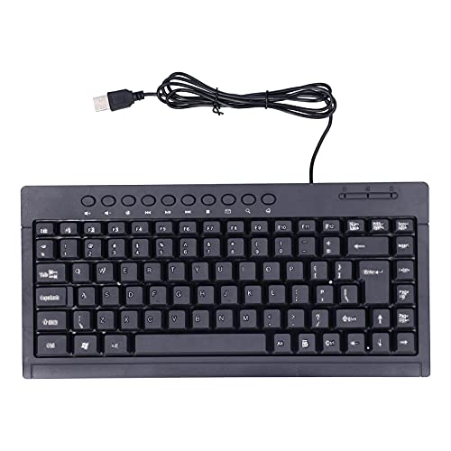 Gigicial Kabelgebundene Tastatur, Computertastaturen, 87 Tasten, tragbare Tastatur, USB-Tastatur, Computerzubehör für Büro, Zuhause, Laptop, Notebook, Desktop (English) von Gigicial