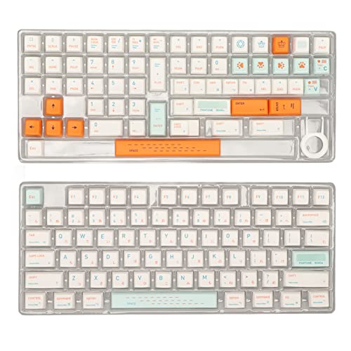 Gigicial Keycaps Mechanische Tastatur-Tastenkappen, 138 Tasten, ergonomisches PBT-Wärmehebeverfahren, individuelle Tastenkappen mit Tastenkappen-Abzieher für 61, 63, 64, 68, 75, von Gigicial