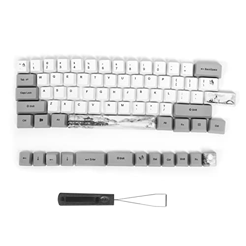 Gigicial PBT-Tastenkappen, mechanische Tastaturen, 73 Tasten, Sublimation, niedliche Tastenkappen, individuelle Tastenkappen mit Schaftabzieher für Gaming-Tastatur (6064 Ink) von Gigicial
