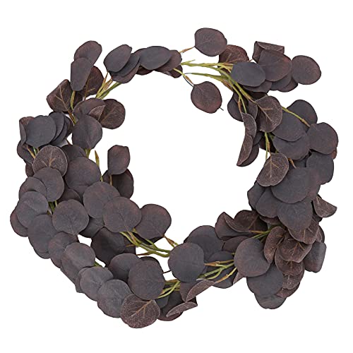 Künstliche Eukalyptus Girlande, Fake Reben Faux Kunststoff Outdoor hängende Dekoration für Hochzeit Wand Raumdekoration(Lila) von Gigicial