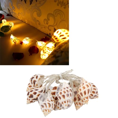Naturaly Conch Beach-Lichterkette, Ocean Beach Marine-Lichterkette, Batteriebetriebene Dekorative Lichterkette Mit 10 LEDs Im Ozean-Stil Naturaly Conch Beach-Lichterkette, Ocean Beach Marine-Lichterkette, Batteriebetriebene Dekorative Lichterkette Mit 10 LEDs Im Ozean-Stil von Gigicial