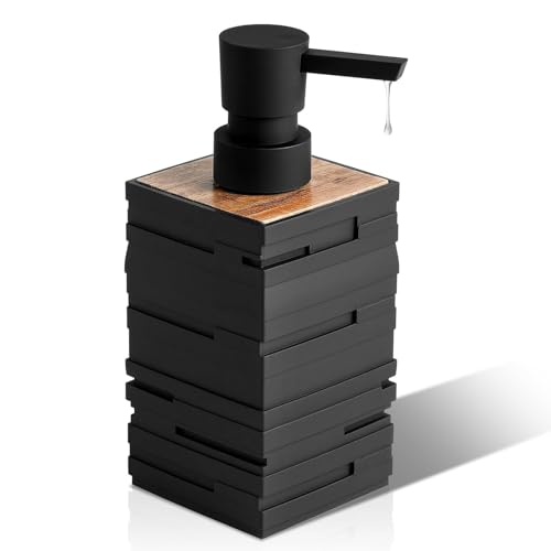 Gigmeta Moderne Seifenspender, Seifenspender Bad, Küchen Seifenspender, Schwarze Pumpspender für Soap Dispenser für Badezimmer und Arbeitsplatten - Quadratisch Teak Stil Gigmeta Moderne Seifenspender, Seifenspender Bad, Küchen Seifenspender, Schwarze Pumpspender für Soap Dispenser für Badezimmer und Arbeitsplatten - Quadratisch Teak Stil von Gigmeta
