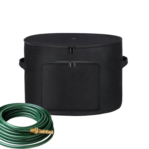 Gihioue Gartenschlauch-Töpfe Für Draußen,Gartenschlauchbehälter Für Draußen - Wasserdichter Aufbewahrungscontainer Organizer Für Garage Terrasse Garten Pflanzenbereich von Gihioue