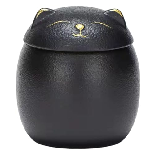 Gihioue Urne Für Hundeasche - Süße Keramik Urne Für Katze Aschebewahrung | wasserdichte Erinnerungsbox, Dekoratives Haustierzubehör für Anzeige auf Tisch, Kaminsims und Kamin mit Pfotenabdruck von Gihioue