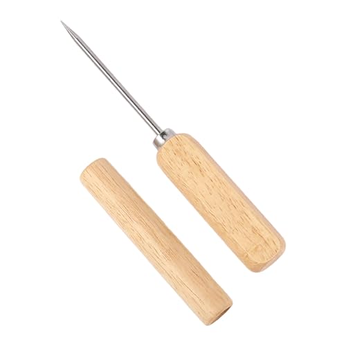 Gihioue pickel Mit Abdeckung | Holz Griff Edelstahl Hobel - pickel Mit Sicherheitsabdeckung Für Barkeeper Bar Kühlschrank Küche Cocktail von Gihioue