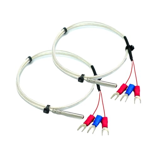 Gikfun Wasserdichter PT100 RTD Temperatursensor Sonde 3-Draht Edelstahl mit 0,5 m Kabel für Arduino DIY, PID-Controller, Prozesssteuerung (2 Stück) EK2170 von Gikfun