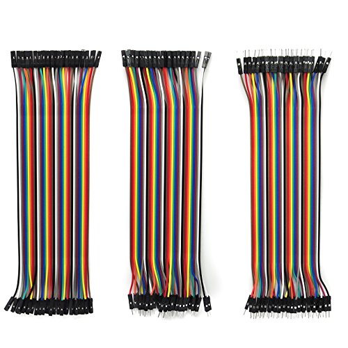 gikfun 3 x 40 20 cm Dupont Draht Jumper Kabel 2,54 ° Stecker Stecker/Buchse auf Buchse/Buchse zu ek8403 von Gikfun