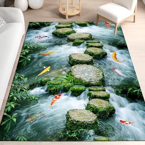 Gikleihwy Läufer Teppich rutschfest und Waschbar 50x140 cm, Moderner Polyester Korridor Flurteppich für Küchenläufer Korridor Eingang Wohnzimmer Schlafzimmer Gikleihwy Läufer Teppich rutschfest und Waschbar 50x140 cm, Moderner Polyester Korridor Flurteppich für Küchenläufer Korridor Eingang Wohnzimmer Schlafzimmer von Gikleihwy