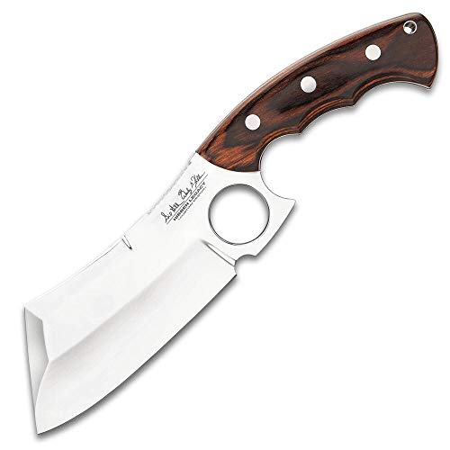 UNITED CUTLERY Gil Hibben Legacy Cleaver Küchenmesser Hackmesser mit rostfreier Edelstahlklinge und rotbraunem Hartholzgriff sowie Schwarze Lederscheide mit Gürtelschlaufe GH5085 von UNITED CUTLERY