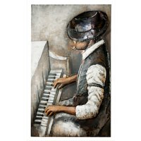 GILDE GALLERY Metallbild "Kunstobjekt Rhythm And Blues", Musiker, (1 St.) von Gilde Gallery