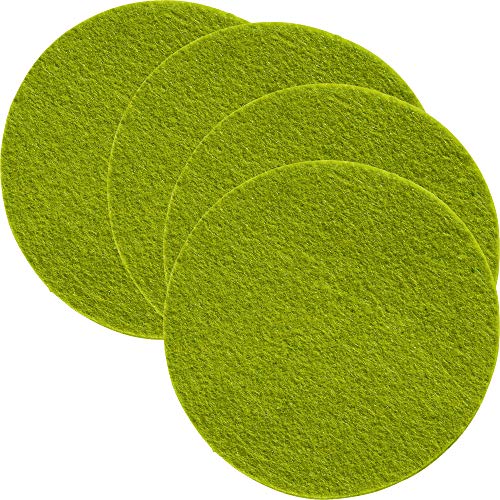 Gilde Untersetzer 4er-Pack Filz grün Größe rund : 10 cm Ø von GILDE