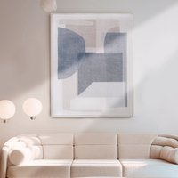 GILDE Bild mit Rahmen "Bild rechteckig Zerb blau; weiß H. 102 cm", (1 St.) von Gilde