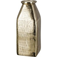 GILDE Tischvase "Lola, Dekovase", (1 St.), Vase aus Aluminium, mit geritzter Oberflächenstruktur von Gilde