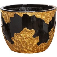GILDE Übertopf "Übertopf rund Famosa goldfarben; schwarz", (1 St.) von Gilde