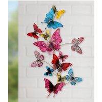 GILDE Wanddekoobjekt "Wandrelief Butterflies" von Gilde