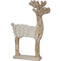 GILDE Weihnachtsfigur "Corda", Standrelief Hirsch, Holz naturfarben GILDE Weihnachtsfigur "Corda", Standrelief Hirsch, Holz naturfarben von Gilde