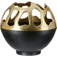 GILDE Windlicht "Windlicht Branca goldfarben; schwarz", (1 St.) von Gilde